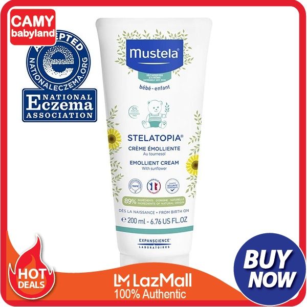 Mustela Stelatopia Emollient Fragrance Free Baby Cream for Eczema Prone  Skin 