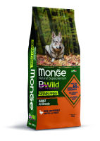 Monge B-Wild All Breed Adult Grain Free Duck and Potatoes อาหารสุนัขโต สูตรเป็ดและมันฝรั่ง 12 กก.เกรนฟรี