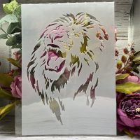 A4 29 ซม.Roaring Lion DIY Layering Stencils ภาพวาดสมุดภาพสี Embossing อัลบั้มตกแต่งแม่แบบ-hsdgsda