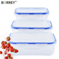 BORREY Plastic Food Storage Containers Kitchen Microwave Bento Box Heat Resistant Outdoor Picnic Airtight Lunch Fresh Containers