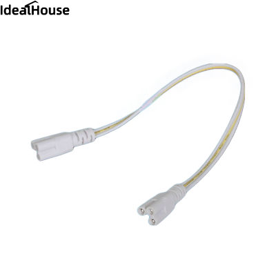 IDealHouse T8 T5 20ซม. สายต่อสายต่อปลายคู่3ท่อ LED สำหรับหลอดฟลูออเรสเซนต์ LED รวมหลอดหลอดไฟสีขาว
