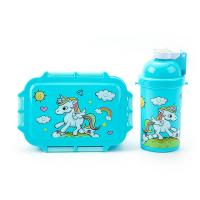 hot【cw】 Unicorn Kawaii Bento Bottle for Kids Boys Children School Snack Sandwich Food