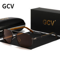 GCV 2021 Brand Classic Pilot Square Polarized Sunglasses Metal Frame Mens Driving Male Sun Glasses Eyewear UV Blocking Luxury