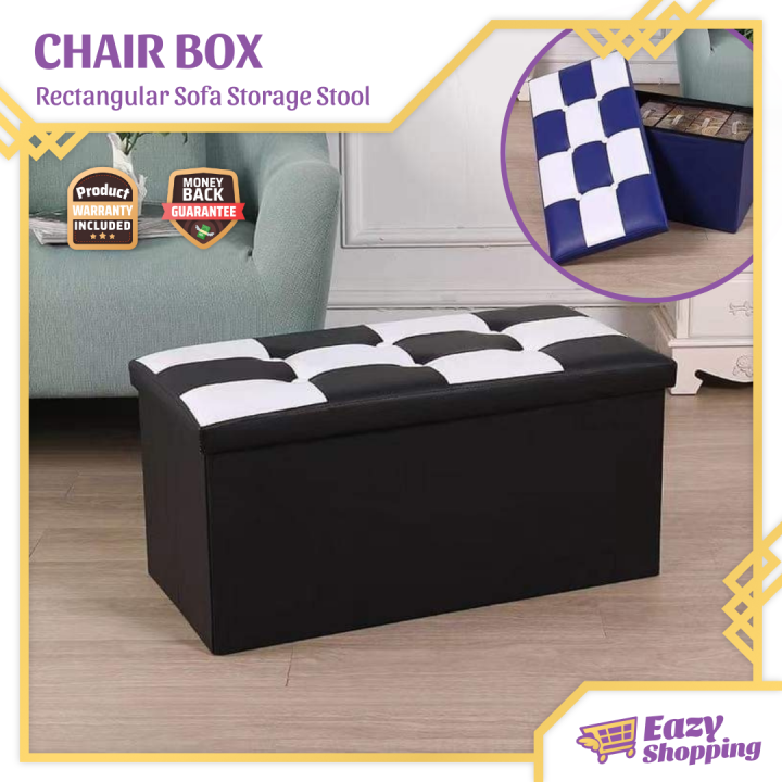 Eazy Shop l Chair Storage Box Organizer l Storage Box Seat Foldable l