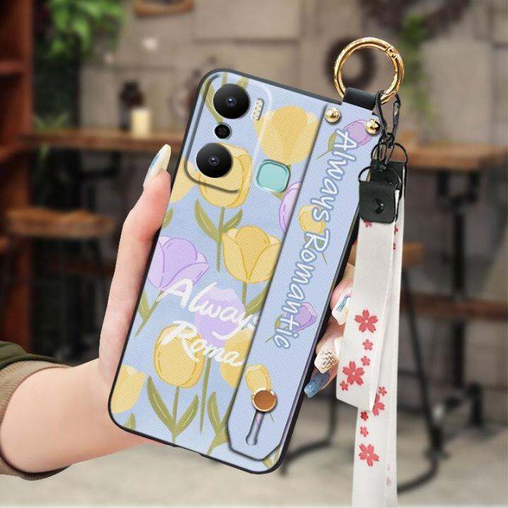 soft-case-dirt-resistant-phone-case-for-infinix-x6825-hot20-play-painting-flowers-anti-knock-original-sunflower-cartoon