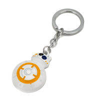 [In stock] ขาย 7 กองทัพตื่นหุ่นยนต์ BB-8 โลหะผสมพวงกุญแจ