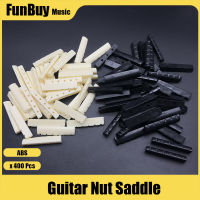 50Pcs พลาสติกอะคูสติกกีต้าร์ String Bridge Nut และ Saddle Bridge Pin สำหรับ6 Strings กีตาร์ไม้พื้นบ้าน Accessories