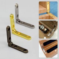 10PC 30X30mm Small Furniture Hinge Zinc alloy 90 Degree Seven-letter Spring Hinges for Jewellery Case Cabinet Fittings Hardware