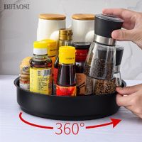 360 Rotating Tray Kitchen Storage Container Spice Jar Snack Cosmetic Stainless Steel Tray Condiment Storage Box Storage Tray Baking Trays  Pans