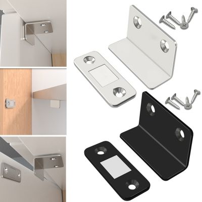 【hot】✿  Thin Punch L Shaped Anti Collision Door Stopper Invisible Magnetic Closet Sliding Device