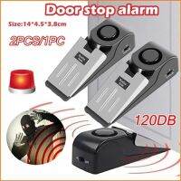 【LZ】♦◐  1/2 Pcs Mini Alarm Door Stop Alarm 120dB Great for Home Wedge Shaped Stopper Alert Security System Block Blocking System