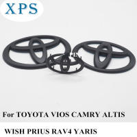 Xps ด้านหน้าด้านหลังพวงมาลัยโลโก้สำหรับ TOYOTA ALTIS VIOS RAV4 WISH PRIUS CAMRY YARIS สีดำ