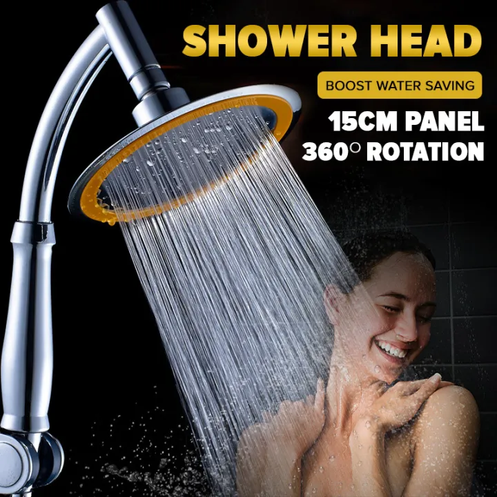 FdrGREENMOON Bathroom Rainfall Ionic Nano Shower Head Round Chrome ...