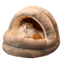 Cat Bed Cave Cute Cat Bed Washable Covered Cat Bed for Indoor Cats for Living Room Medium Large Cats Porch Set Up Balcony Winter cozy