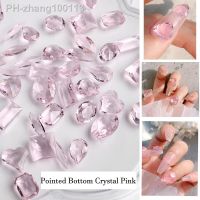 New Crystal Pink Series Pointed Bottom Nail Art Rhinestones 3D Gem Stone Apply To DIY Manicure Accessory