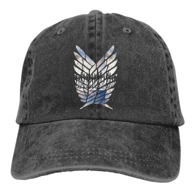 Adjustable Solid Color Baseball Cap Wings Of Freedom Washed Cotton Attack on Titan Japanese Aniime Sports Woman Hat