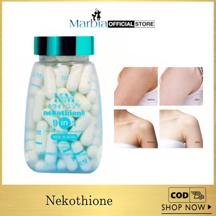 Nekothione 9 in 1 Glutathione 500mg Made in Japan 60 Capsules