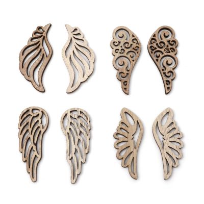 【CC】☑  10pcs Wood Guardian Embellishments Scrapbooking Hollow for Jewelry Making