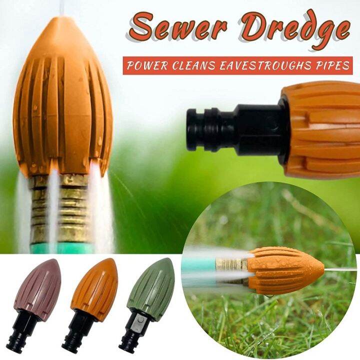 Sewer Pressure Washer Nozzle Roof Drainage Pipe Flusher Garden Hose