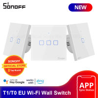 Sonoff T0T1 EU Smart Wifi Wall Touch Light Switch 123 Gang TouchWiFi433 RFAPP Remote Smart Home Controller Work with Alexa