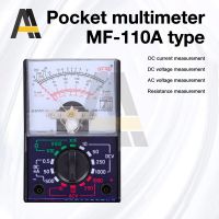 Mini DC/AC 0-1000V Analog Multimeter Tool Voltmeter 250mA Ammeter Rx1K Rx100K Rx10K Ohm Resistance Meter MF-110A Electrical Trade Tools  Testers