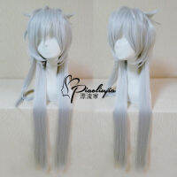 65CM Anime Cosplay Jiraiya Wig Long Silver Heat Resistant Sythentic Hair Halloween Party Cosplay Costume Wigs