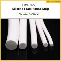 White Silicone Foam Round Strips Diameter 1 1.5 2 2.5 3 3.5 4 5 6 7 8 9 10 11 12 14 15 16 18 20 25mm Waterproof O Ring Line Cord Foaming Rubber Molding Damper Foamed