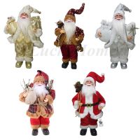 Multicolor Santa Claus Christmas Figurine Decoration Fit for School Christmas Celebration Home Holiday Decoration