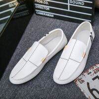 HOT★ฤดูใบไม้ผลิฤดูใบไม้ร่วง Men Loafers PU หนังรองเท้า Slip-On Casual Doug รองเท้าคัท Breathable Soft แฟลตชาย