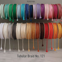 MOMOTARA No.121 เทปถัก Braid เทปถักกลม Tubular Braid	ขนาด 0.25 CM ยาว 36 หลา