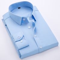 [COD] New Mens Business Shirt Fashion Color Sleeve Wholesale