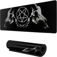 Gothic Mystic Satan Pentagon Symbol Skull XL แผ่นรองเมาส์ขนาดใหญ่ แผ่นรองเมาส์กันลื่น แผ่นรองเม้าส์ขนาด 31.5X11.8 นิ้ว