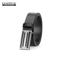 DAPPER Plaque Buckle Belt in Black