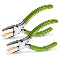 2 Packs Nylon Nose Pliers Double Nylon Jaw Pliers Carbon Steel Jewelry Pliers DIY Tools for Beading, Looping, Shaping Wire, Jewelry Making and Other Crafts