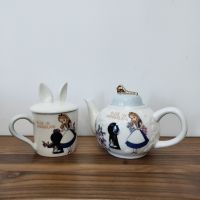 Disney Cartoon Alice in Wonderland Teapot Couple Mug Ceramic Tea Pot Cup Set Couples Mugs Creative Xmas Gift Fast Post