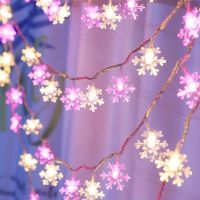 MA1MBB 20Leds String Lights Snowflake Star Rose LED Fairy 3M Garland Light Battery-operated Christmas Home Party Decoration