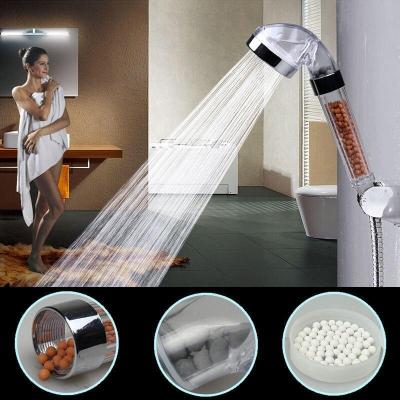 Spa Bath Shower Head Negative Ion Bathroom Water-Saving Stones Beads Rain Shower Watering Filter Supercharged Showerhead  by Hs2023