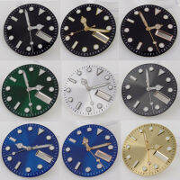 29mm Watch Dial Spare Parts With Hands Fit For NH36NH36A DateDay Calendar Window BlueBlackGreenGoldGrayWhite Green Lume