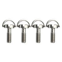 10X Long 1/4 inch D-Ring Screw Stainless Steel for Camera Tripod Quick Release Plate Silver