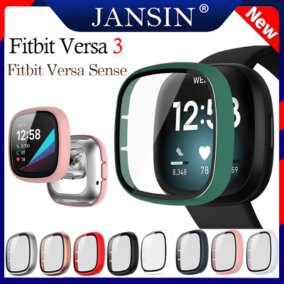 เคส Fitbit Versa 3 Smart Watch เคส เคสป้องกันรอบด้าน 360° เคสแบบเต็มจอ เคส Fitbit Sense เคส เคสป้องกัน ฟิล์ม ฟิล์มป้องกัน ฟิล์มกระจกนิรภัย HD ฟิล์ม