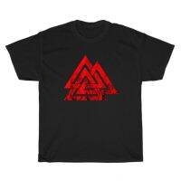 Valknut สัญลักษณ์นอร์ดิกไวกิ้งโอดินเข้าสู่ระบบนิกายนอร์ส O-คอผ้าฝ้ายเสื้อยืดผู้ชายลำลองชายแขนสั้นประเดิมท็อปส์ Camisetas Mujer ที่มีคุณภาพสูง