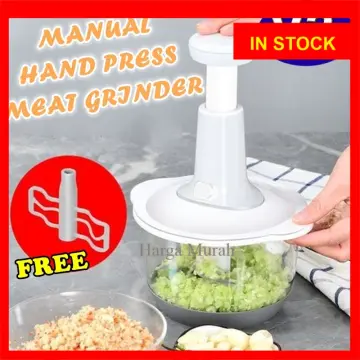 Manual Food Processor Multifunctional Gourmet Cuisine Hand Pat Chopper Press  Cutter Vegetable Meat Grinder