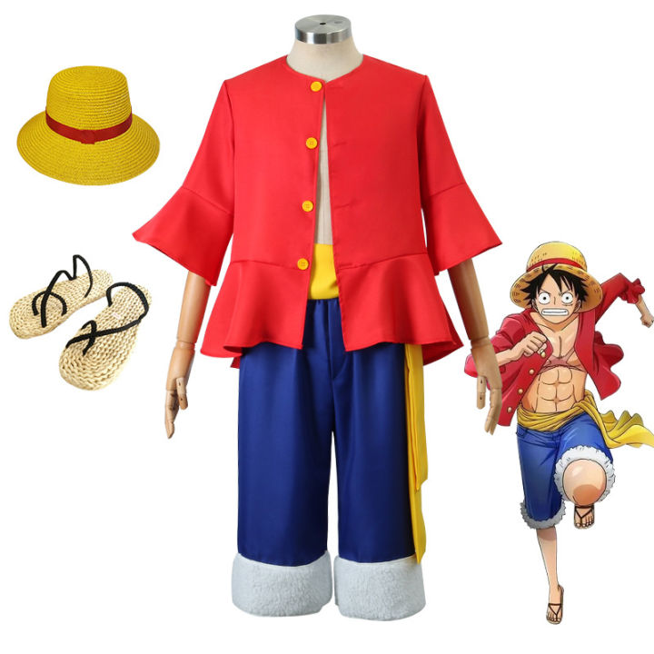 Monkey D. Luffy Cos One-Piece Costume Two Years Later Second-generation ...