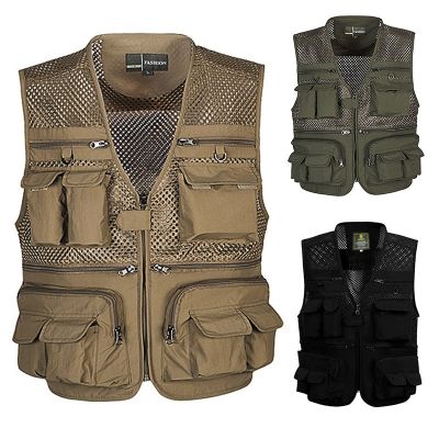 CODTheresa Finger Summer Male Vest Oversize Fishing Outdoor Photographer Camping Vest