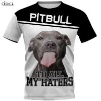 CLOOCL Animal Pitbull To Haters 3D Printed Mens T Shirt Harajuku Summer Short Sleeve Street Casual Uni T-shirt Drop Shipping