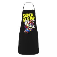 Unisex Super Slump Bros Bib Apron Adult Women Men Chef Tablier Cuisine for Kitchen Cooking Japanese Manga Anime Dr Slump Baking