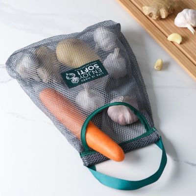[Like Activities]หาที่อยู่♠นำกลับมาใช้ใหม่ได้กระเป๋าใส่ผักผลไม้ในบ้านพร้อมเชือกผูกที่สามารถซักได้