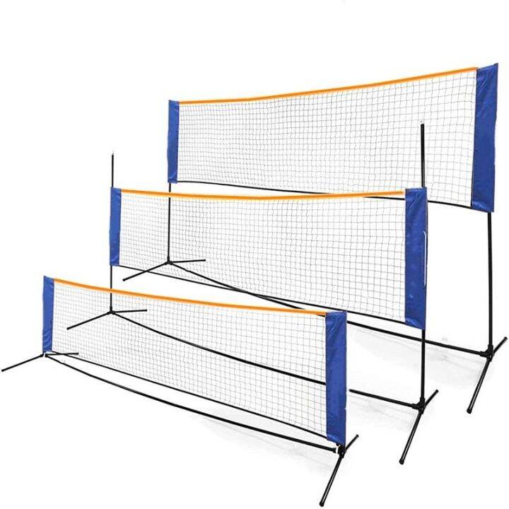 Portable Adjustable Height Badminton Net Rack Set Foldable Stainless