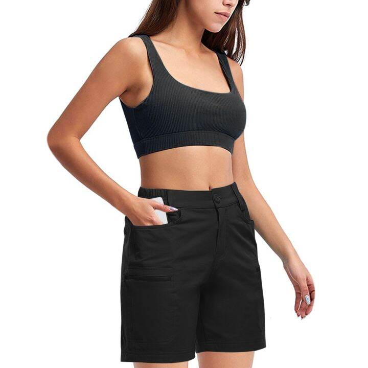 quick-dry-hiking-shorts-breathable-lightweight-womens-jogging-shorts-outdoor-short-pants-zipper-pockets-cargo-workwear-pants