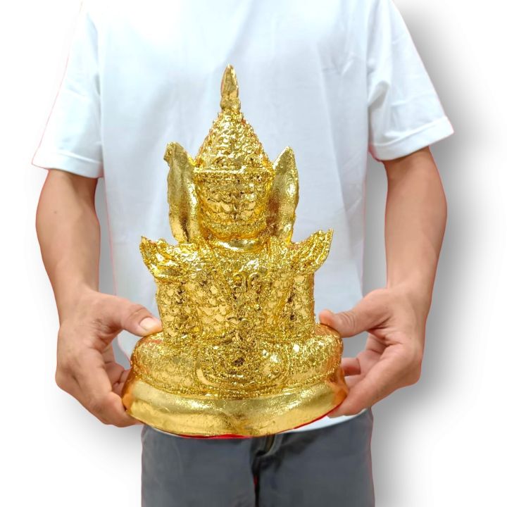 leko-4พระมัยมุนี-พระพุทธรูปศักดิ์สิทธิ์ประจำเมืองมัณฑะเลย์-พม่า-หน้าตัก-5-นิ้วปิดทองคำทั้งองค์-พระพุทธรูปทรงเครื่องแบบพม่า
